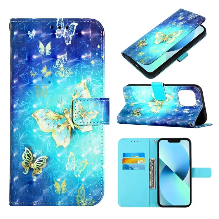 3D Painting Horizontal Flip Leather Phone Case For iPhone 14 For iPhone 14 Plus For iPhone 14 Pro - For iPhone 14 Plus