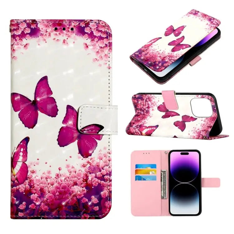 3D Painting Horizontal Flip Leather Phone Case For iPhone 14 For iPhone 14 Plus For iPhone 14 Pro - For iPhone 14 Pro