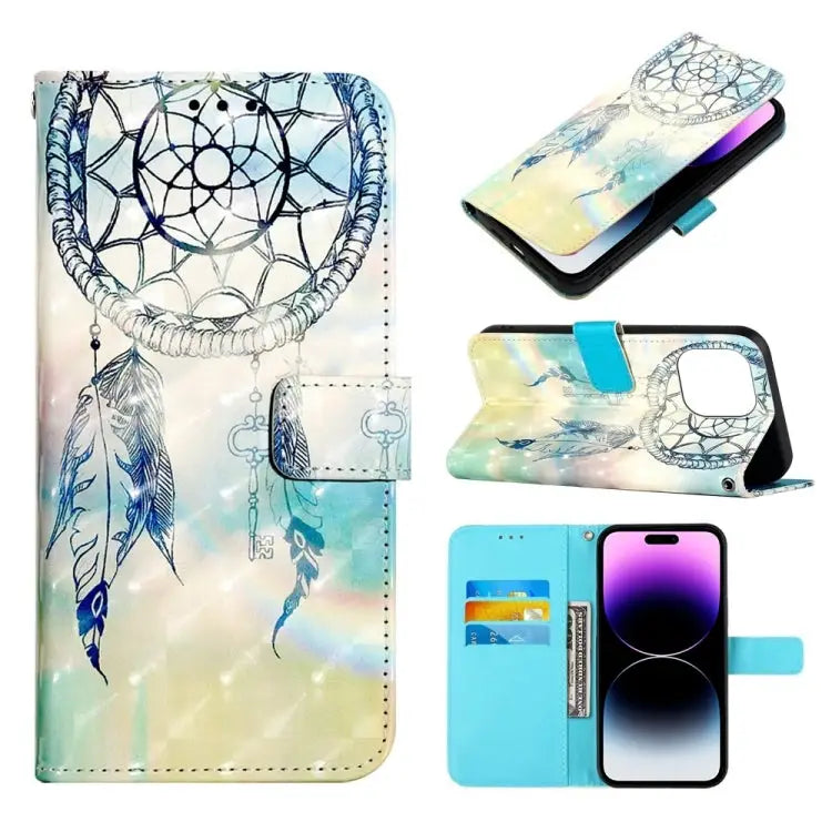 3D Painting Horizontal Flip Leather Phone Case For iPhone 14 For iPhone 14 Plus For iPhone 14 Pro - For iPhone 14 Pro