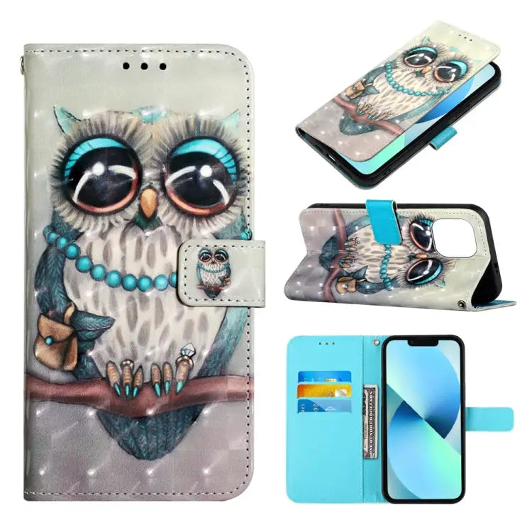 3D Painting Horizontal Flip Leather Phone Case For iPhone 14 For iPhone 14 Plus For iPhone 14 Pro - For iPhone 14