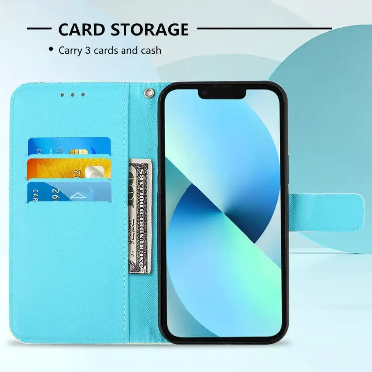 3D Painting Horizontal Flip Leather Phone Case For iPhone 14 For iPhone 14 Plus For iPhone 14 Pro - Apple Accessories