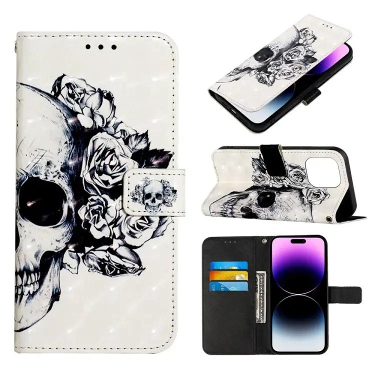 3D Painting Horizontal Flip Leather Phone Case For iPhone 14 For iPhone 14 Plus For iPhone 14 Pro - For iPhone 14 Pro