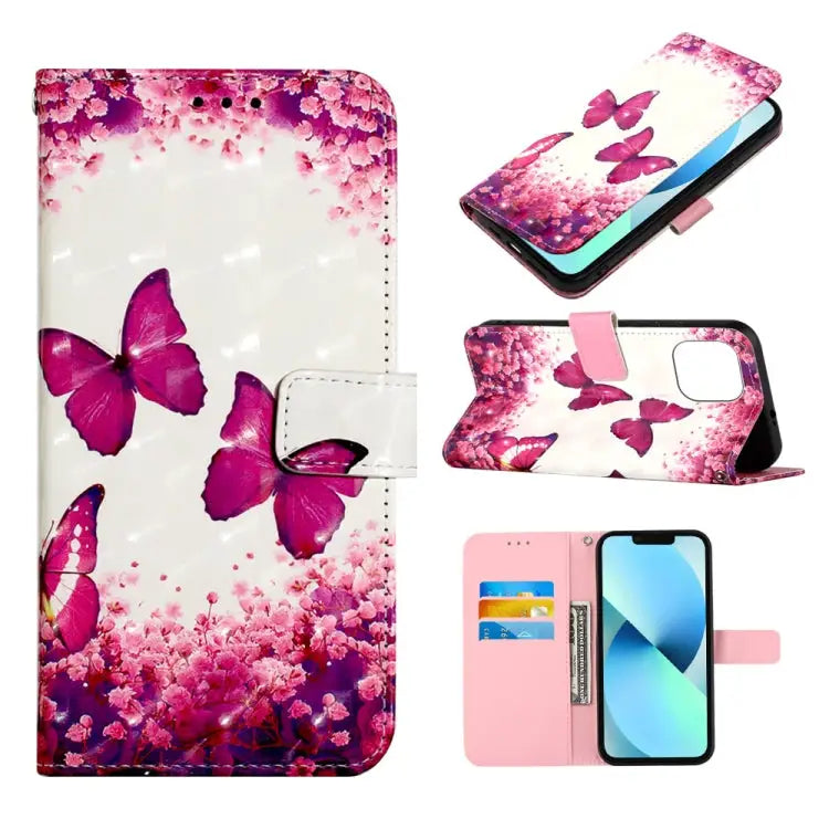 3D Painting Horizontal Flip Leather Phone Case For iPhone 14 For iPhone 14 Plus For iPhone 14 Pro - For iPhone 14
