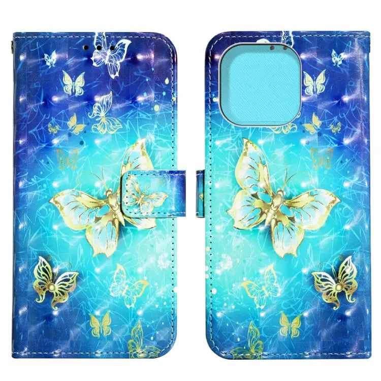 3D Painting Horizontal Flip Leather Phone Case For iPhone 14 Pro Max - Apple Accessories