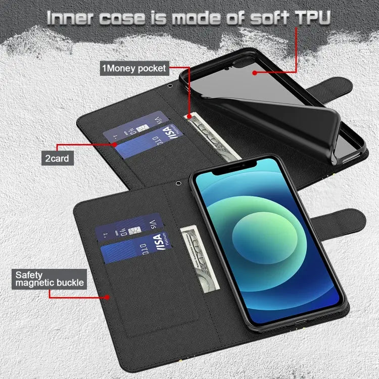 3D Painting Pattern Flip Leather Phone Case For iPhone 14 Pro For iPhone 14 Pro Max - Apple Accessories