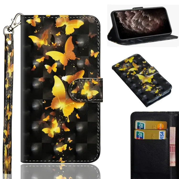 3D Painting Pattern Horizontal Flip TPU + PU Leather Case with Holder & Card Slots & Wallet & Lanyard For iPhone 11 Pro
