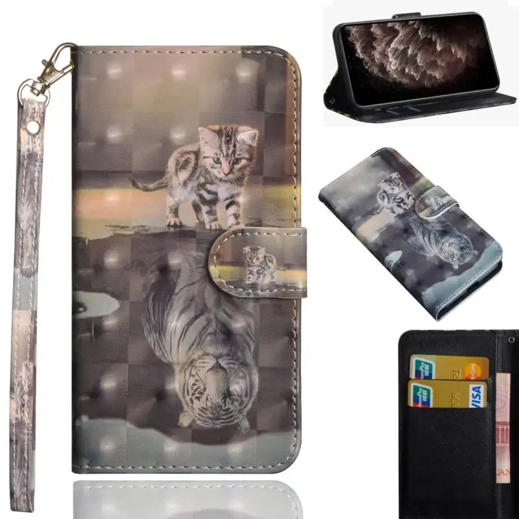 3D Painting Pattern Horizontal Flip TPU + PU Leather Case with Holder & Card Slots & Wallet & Lanyard For iPhone 11 Pro