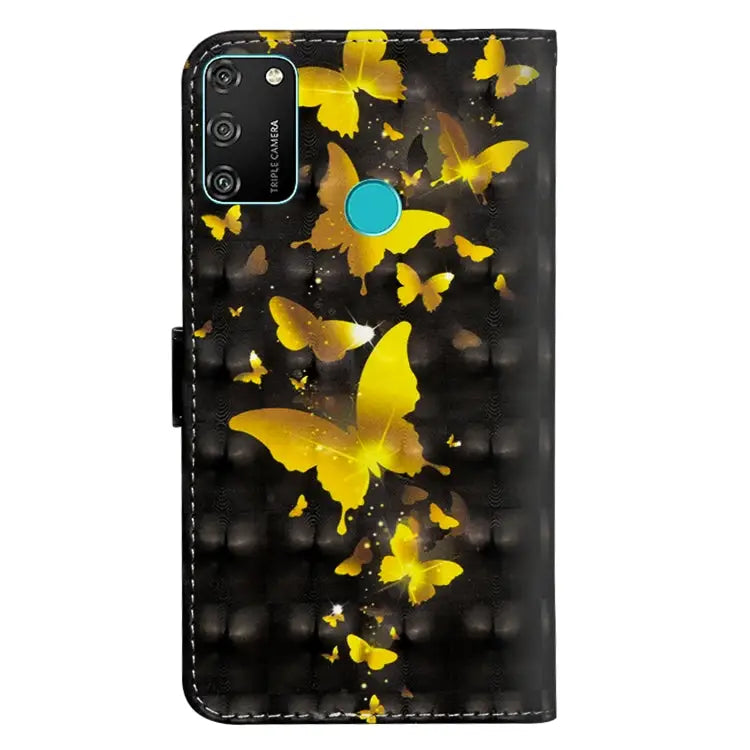 3D Painting Pattern Horizontal Flip TPU + PU Leather Case with Holder & Card Slots & Wallet For Huawei Honor 9A