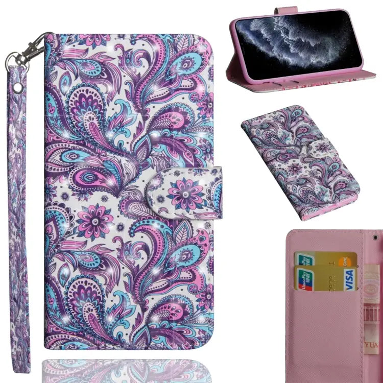 3D Painting Pattern Horizontal Flip TPU + PU Leather Case with Holder & Card Slots & Wallet & Lanyard For iPhone 11 Pro