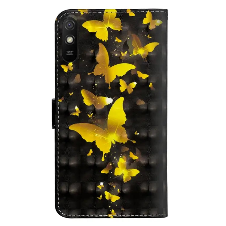3D Painting Pattern Horizontal Flip TPU + PU Leather Case with Holder & Card Slots & Wallet For Xiaomi Redmi 9A