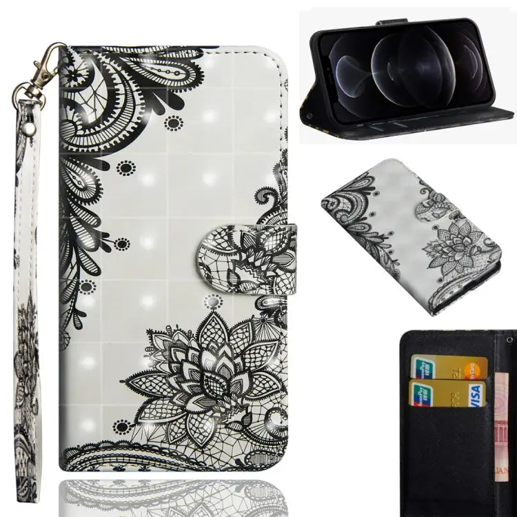 3D Painting Pattern Horizontal Flip TPU + PU Leather Case with Holder & Card Slots & Wallet For iPhone 12 mini