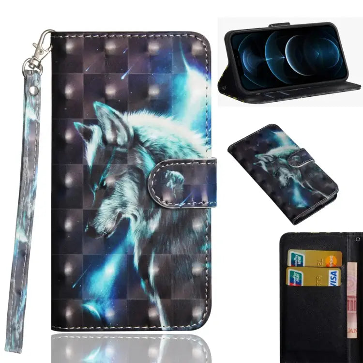 3D Painting Pattern Horizontal Flip TPU + PU Leather Case with Holder & Card Slots & Wallet For iPhone 12 Pro Max