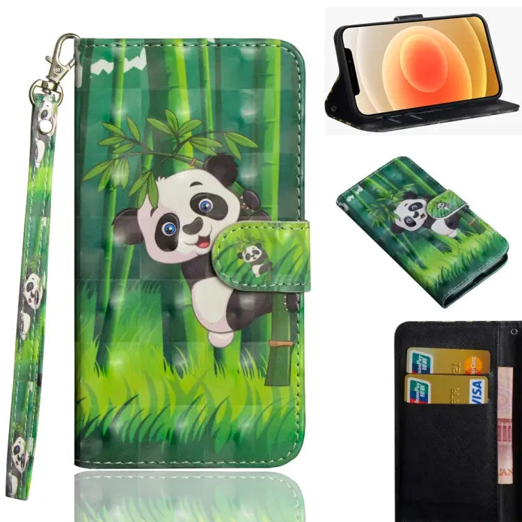 3D Painting Pattern Horizontal Flip TPU + PU Leather Case with Holder & Card Slots & Wallet For iPhone 12 mini