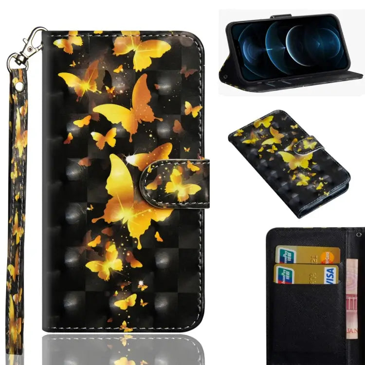 3D Painting Pattern Horizontal Flip TPU + PU Leather Case with Holder & Card Slots & Wallet For iPhone 12 Pro Max