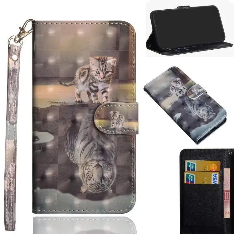 3D Painting Pattern Horizontal Flip TPU + PU Leather Case with Holder & Card Slots & Wallet For Nokia 5.3 For Samsung