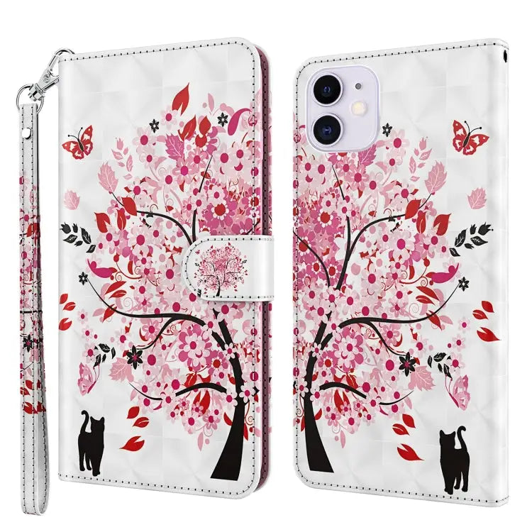 3D Painting Pattern Horizontal Flip TPU + PU Leather Case with Holder & Card Slots & Wallet For iPhone 13 Pro