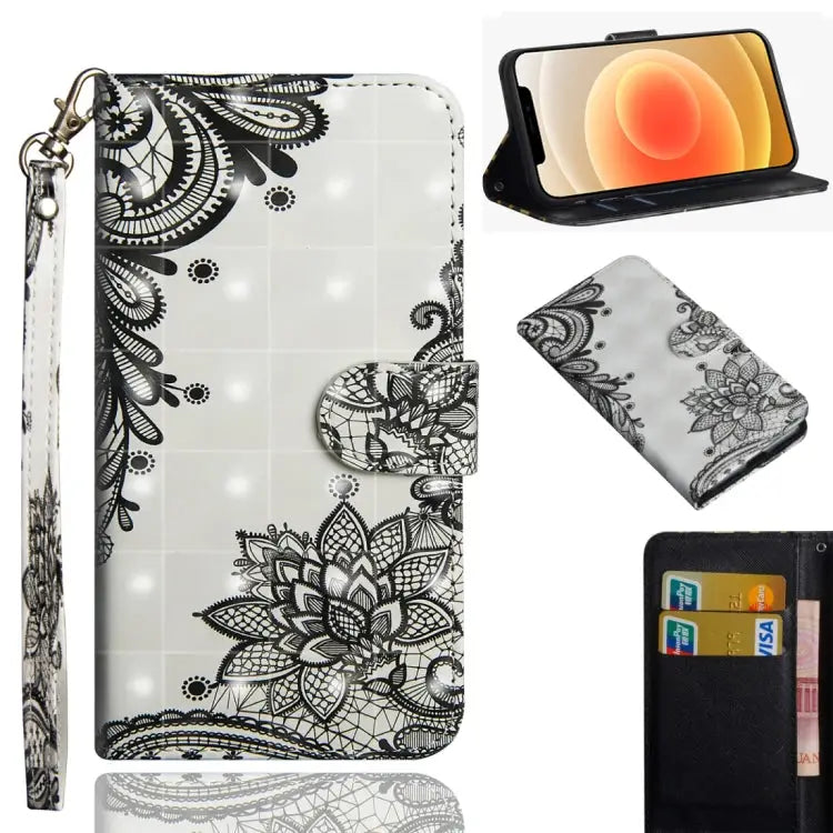 3D Painting Pattern Horizontal Flip TPU + PU Leather Case with Holder & Card Slots & Wallet For iPhone 12 mini