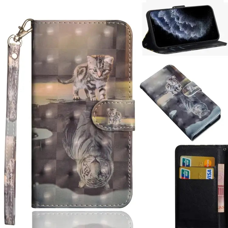 3D Painting Pattern Horizontal Flip TPU + PU Leather Case with Holder & Card Slots & Wallet & Lanyard For iPhone 11 Pro