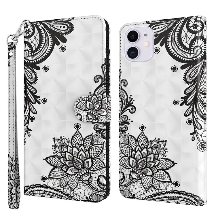3D Painting Pattern Horizontal Flip TPU + PU Leather Case with Holder & Card Slots & Wallet For iPhone 13 Pro