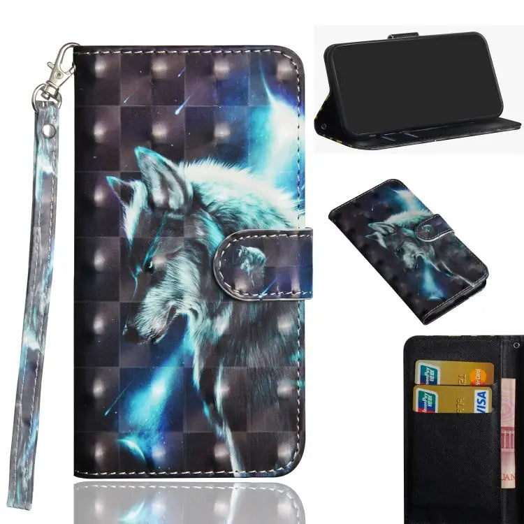 3D Painting Pattern Horizontal Flip TPU + PU Leather Case with Holder & Card Slots & Wallet For Xiaomi Redmi 9A