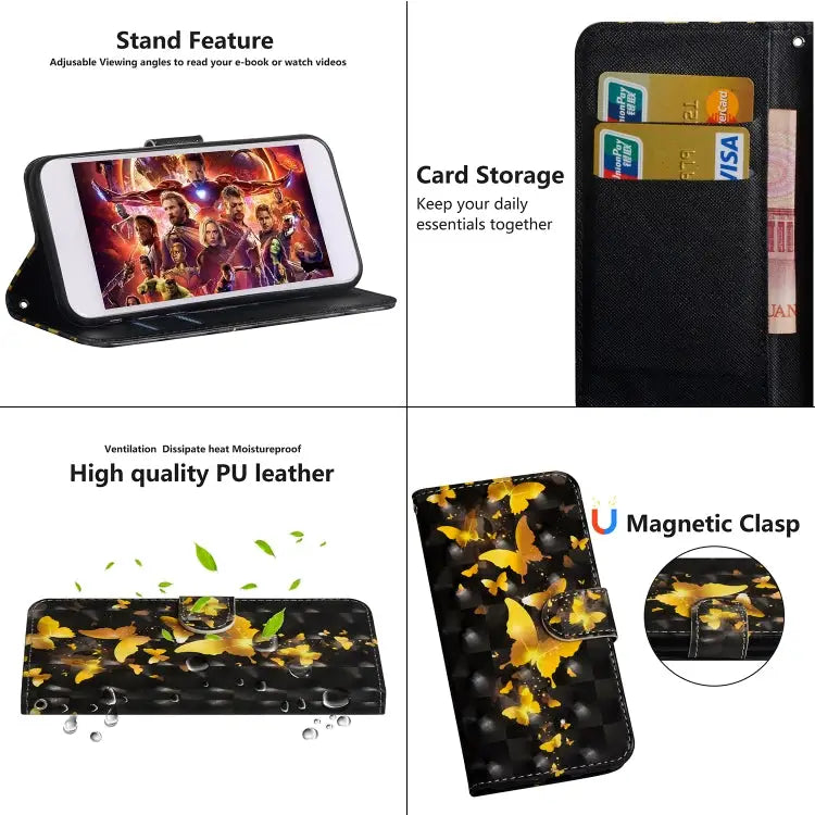3D Painting Pattern Horizontal Flip TPU + PU Leather Case with Holder & Card Slots & Wallet & Lanyard For iPhone 11 Pro