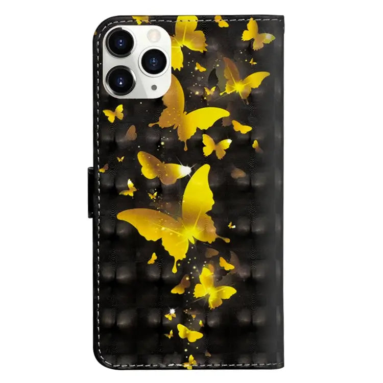3D Painting Pattern Horizontal Flip TPU + PU Leather Case with Holder & Card Slots & Wallet For iPhone 12 mini