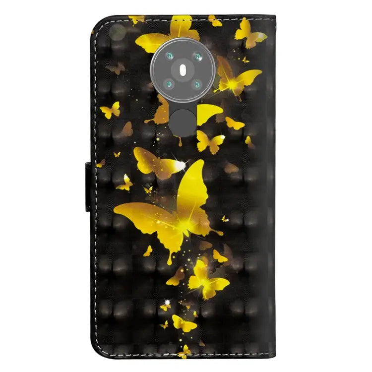 3D Painting Pattern Horizontal Flip TPU + PU Leather Case with Holder & Card Slots & Wallet For Nokia 5.3 For Samsung