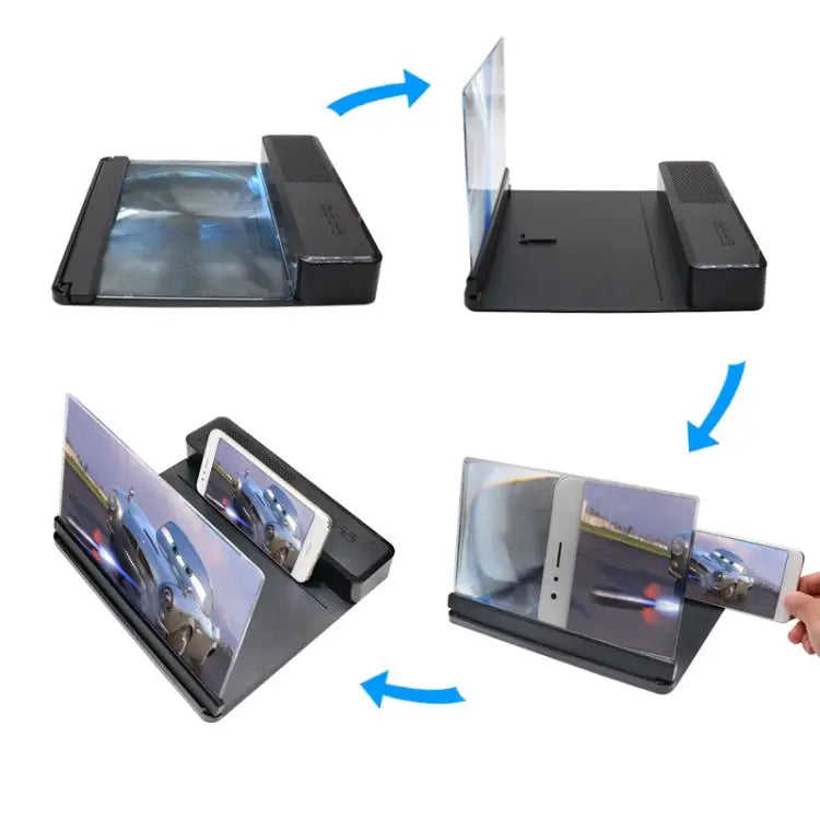 3D Phone Screen Magnifier HD Screen Smartphone Movie Video Magnifier Portable Folding Enlarged Screen Expander Stand