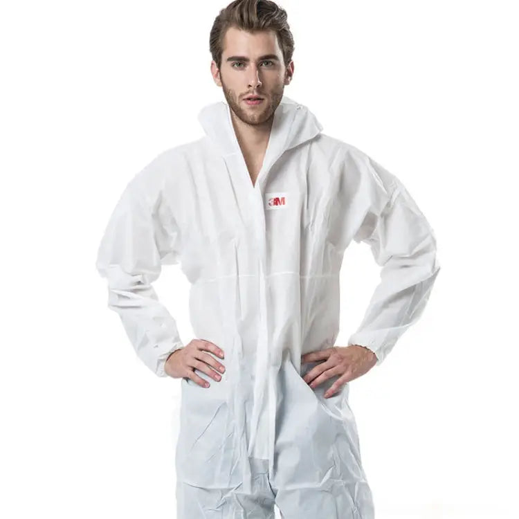 3M 4515 One-piece White Anti-static Anti-chemical Dustproof Sandblasting Suit with Cap Size: M 3M M - 3M M