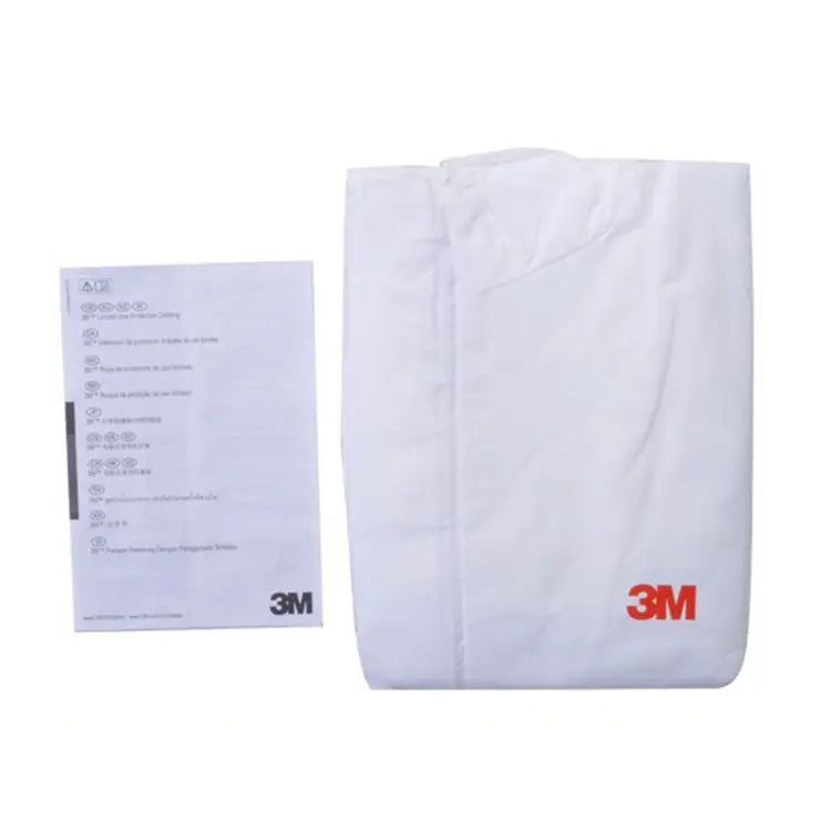 3M 4515 One-piece White Anti-static Anti-chemical Dustproof Sandblasting Suit with Cap Size: M 3M M - 3M M