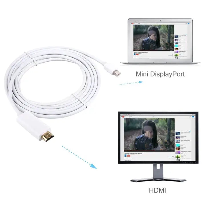 3m Mini DisplayPort Male to HDMI Male Adapter Cable 3m - 3m