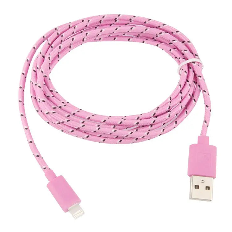 3m Nylon Netting Style USB Data Transfer Charging Cable for iPhone iPad