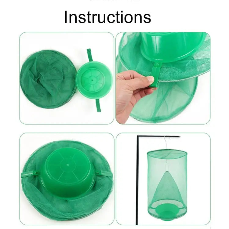 3pcs Folding Hanging Automatic Fly Hunter Induced Fly Cage Fly Cage - Fly Cage