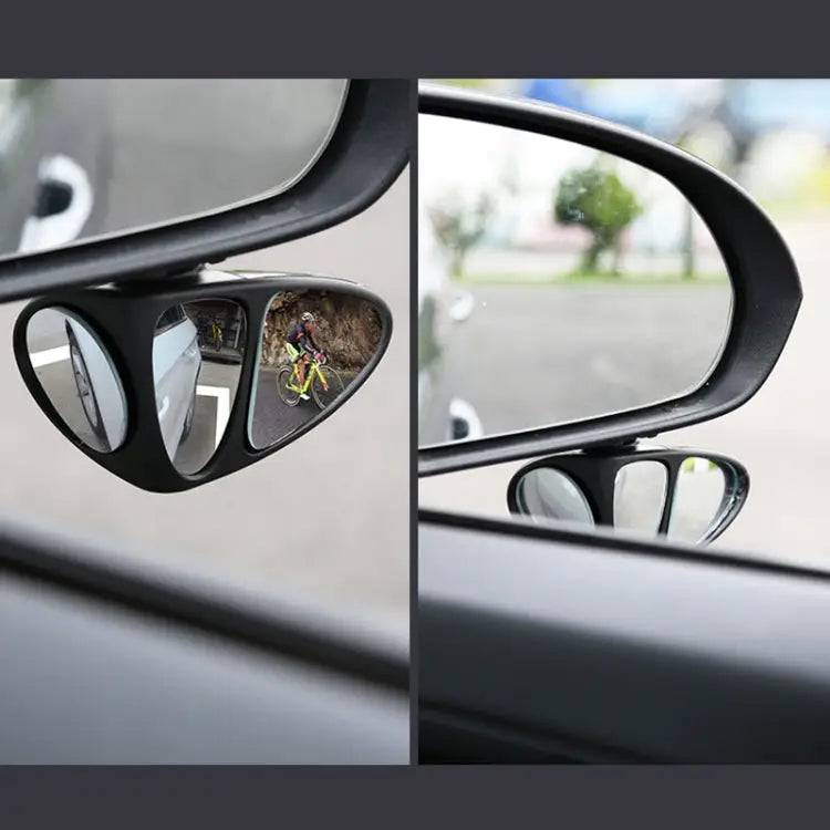 3R-146 3 in 1 Car Rearview Auxiliary Blind Spot Mirror Rear View 146 Front Wheel Mirror for Right Side 3 in 1 Black