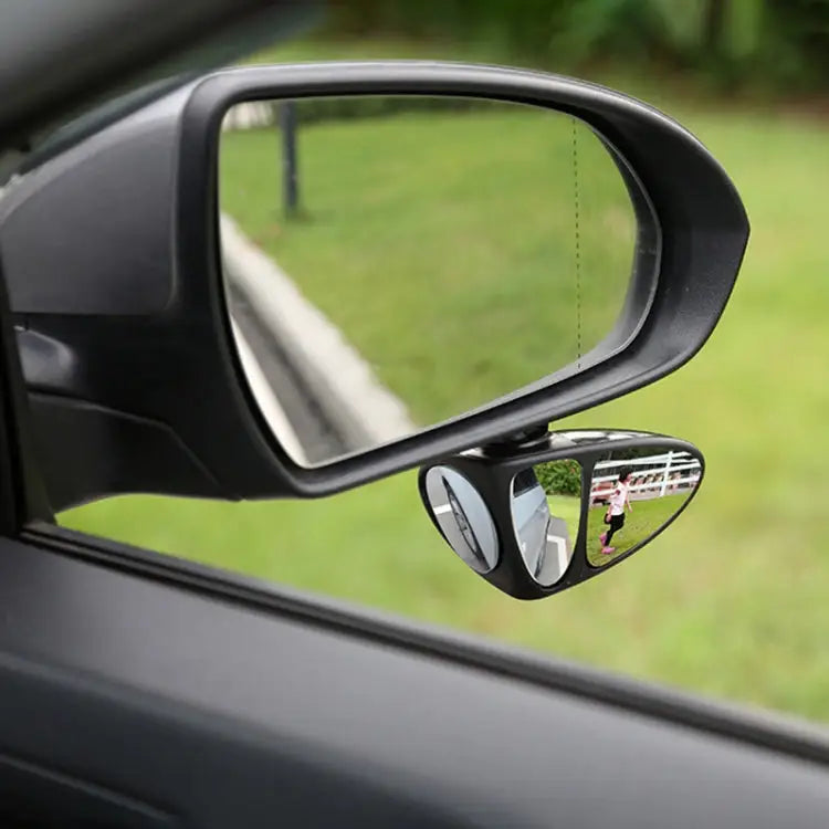 3R-146 3 in 1 Car Rearview Auxiliary Blind Spot Mirror Rear View 146 Front Wheel Mirror for Right Side 3 in 1 Black