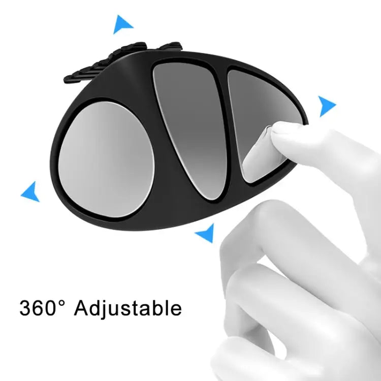 3R-146 3 in 1 Car Rearview Auxiliary Blind Spot Mirror Rear View 146 Front Wheel Mirror for Right Side 3 in 1 Black