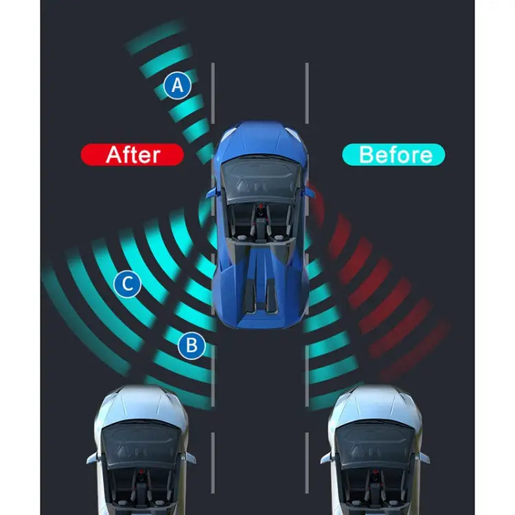 3R-146 3 in 1 Car Rearview Auxiliary Blind Spot Mirror Rear View 146 Front Wheel Mirror for Right Side 3 in 1 Black