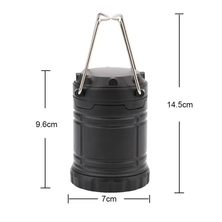3W Portable COB LED Lantern Collapsible Tent Lamp Outdoor Waterproof Camping Hiking Light 3W - 3W