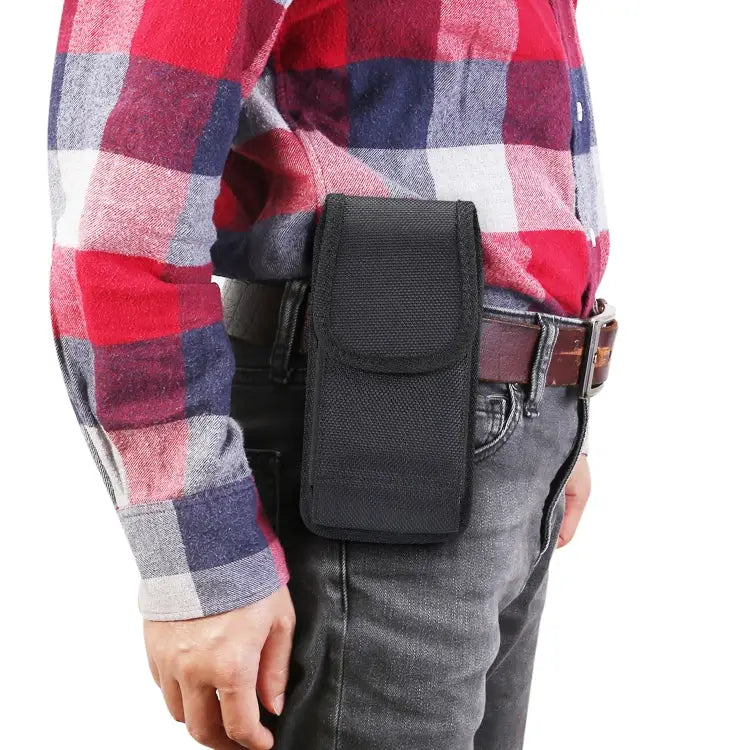 4.7 inch Universal Vertical Nylon Fabric Waist Bag for iPhone X & iPhone 8 Galaxy S6 Redmi 3
