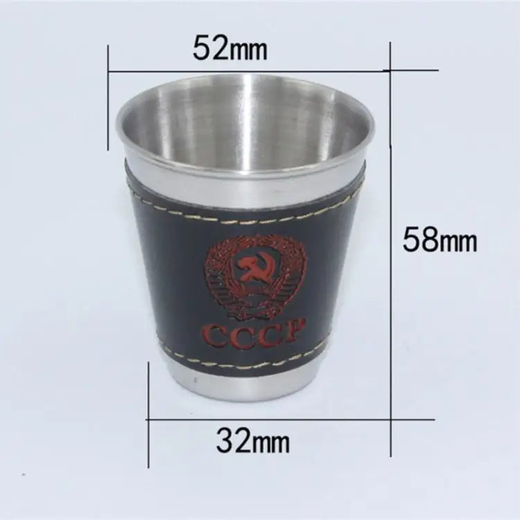 4 in 1 70ml Outdoor Camping Tableware Travel Cups Set Picnic Supplies Stainless Steel Wine Beer Cup Whiskey Mugs PU