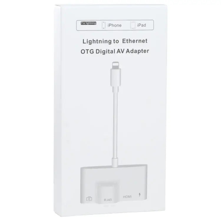 4 in 1 8 Pin Male to 8 Pin Power + RJ45 Ethernet + HDMI + USB Camera Female OTG Digital AV Adapter RJ45 Ethernet - RJ45