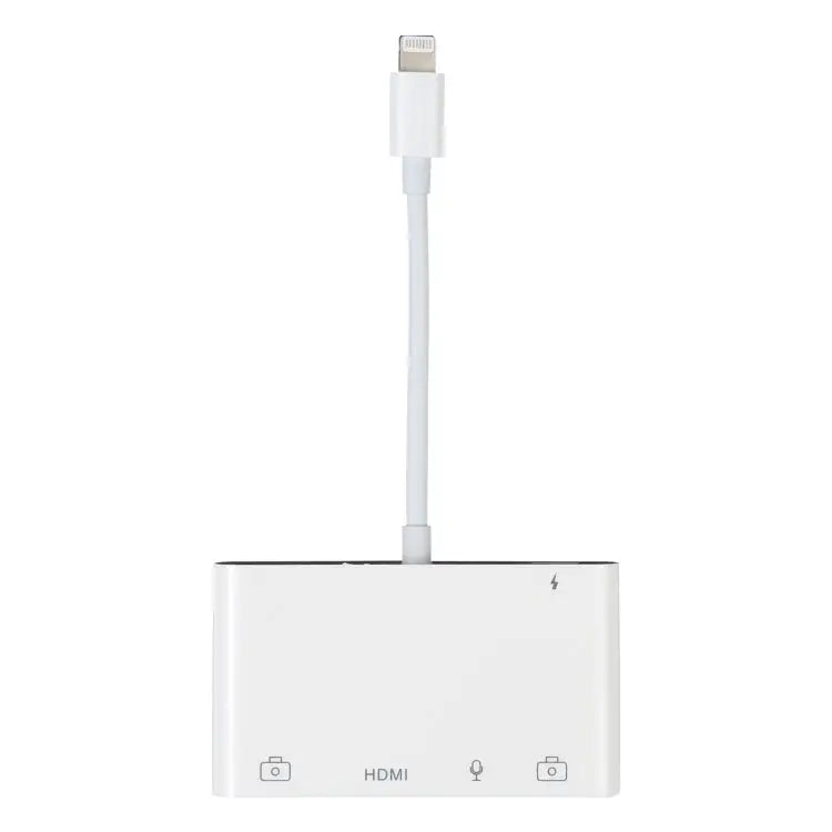 4 in 1 8 Pin to Dual USB + 3.5mm AUX + HDMI OTG Audio Digital AV Adapter