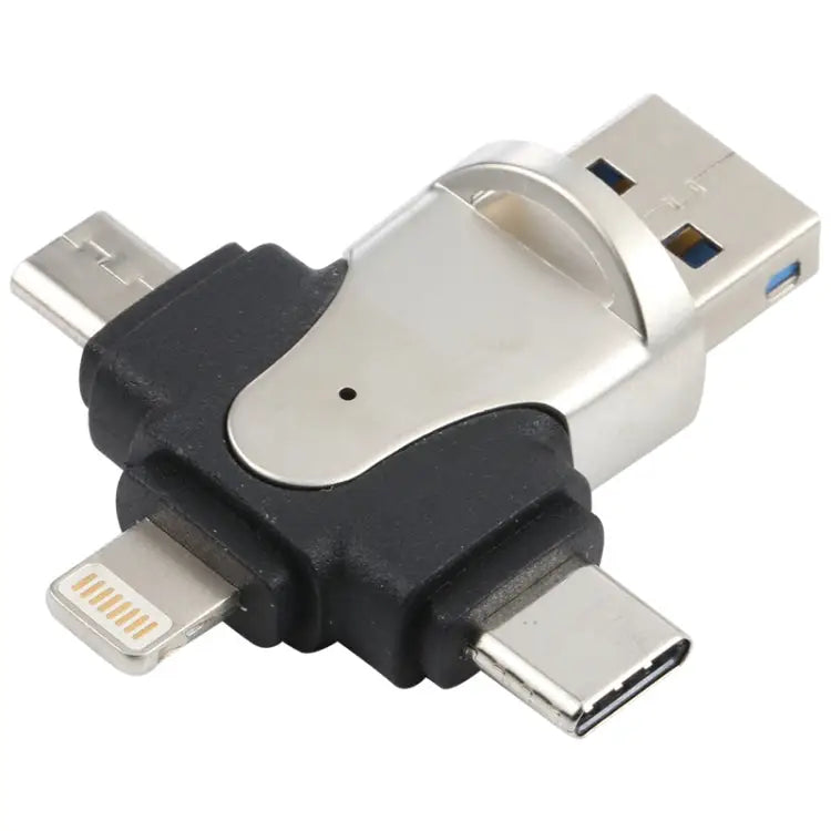 4 in 1 8 Pin + USB-C / Type-C + Micro USB + USB 3.0 Male TF Card Reader 4 in 1 - 4 in 1