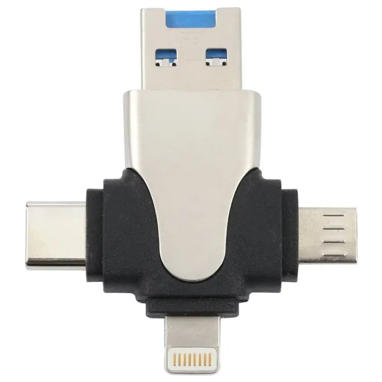 4 in 1 8 Pin + USB-C / Type-C + Micro USB + USB 3.0 Male TF Card Reader 4 in 1 - 4 in 1