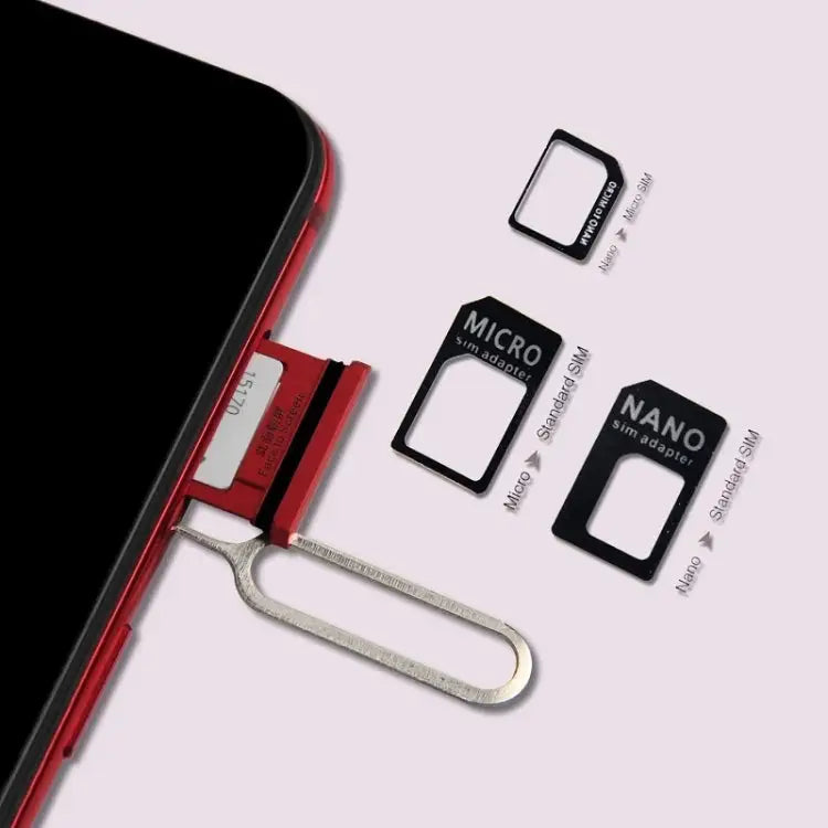 4 in 1 (Nano SIM to Micro SIM Card+ Micro SIM to Standard Card + Nano SIM to Standard Card + Sim Card Tray Holder Eject