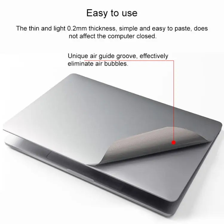 4 in 1 Upper Cover Film + Bottom Cover Film + Full-support Film + Touchpad Film Laptop Body Protective Film Sticker