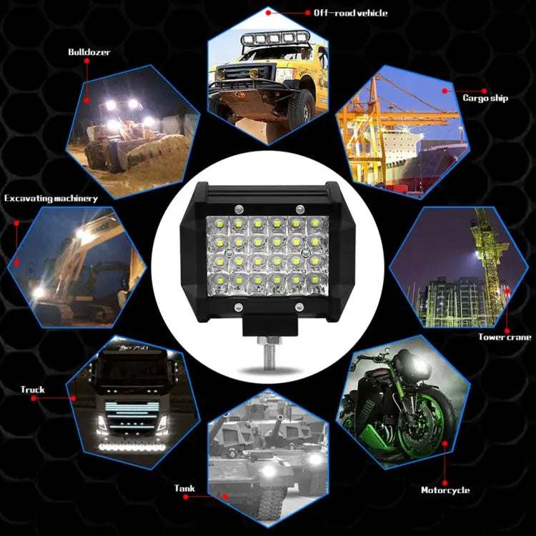 4 inch 18W 1800LM 4 Row LED Strip Light Working Refit Off-road Vehicle Lamp Roof Strip Light 4 inch 72W - 4 inch 72W