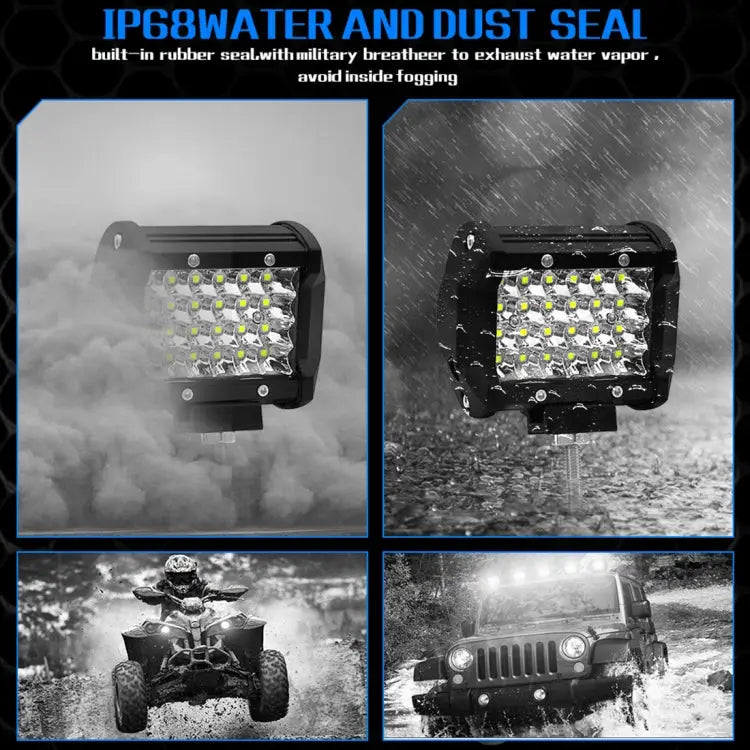 4 inch 18W 1800LM 4 Row LED Strip Light Working Refit Off-road Vehicle Lamp Roof Strip Light 4 inch 72W - 4 inch 72W