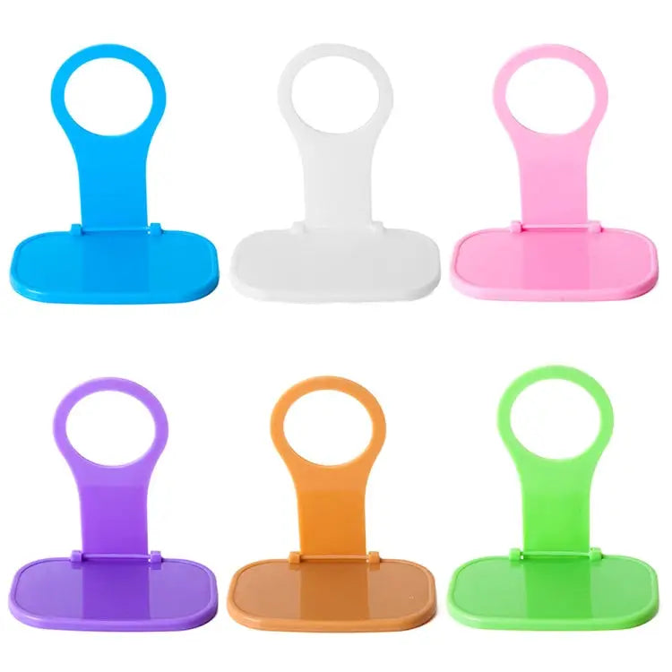 4 PCS Creative Collapsible Plastic Mobile Phone Charging Stand Portable Mobile Phone Charging Companion Random Color