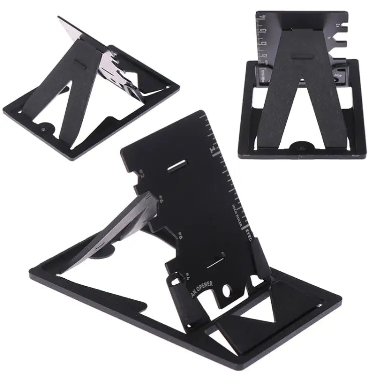 4 PCS Multifunction Folding Mobile Phone Bracket Mini EDC Tool Card Bottle Opener